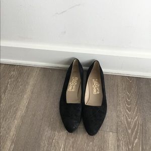Salvatore Ferragamo Black Suede  Flat loafers Size 8  $120